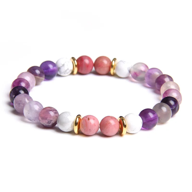Drop Shipping Fashion Stone Beads Jewelry Handmade 8MM Rhodonite Stone Relationship Bracelet