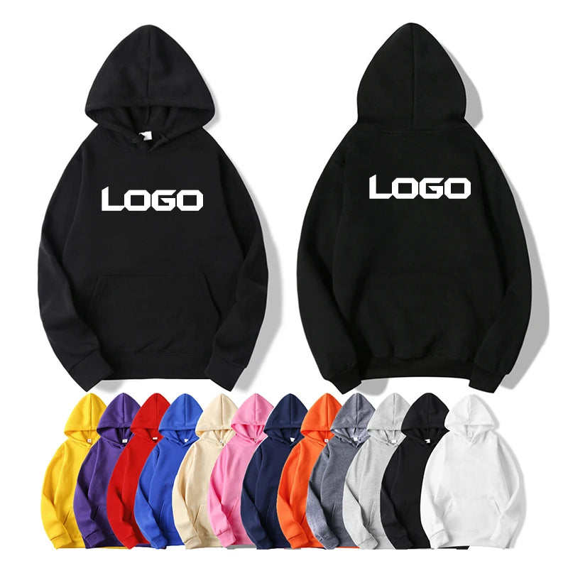 Mens Sweatshirts Hoodies Fashion Custom 100% Cotton Solid Color Oversized Plain Pullover Lined Anti-Wrinkle Feature Letter