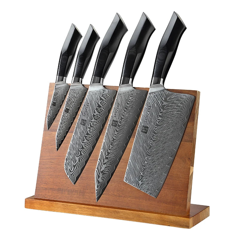 XINZUO Sharp Damascus Steel Knives Kitchen Cutting Chef Knife Set Durable G10 Handle