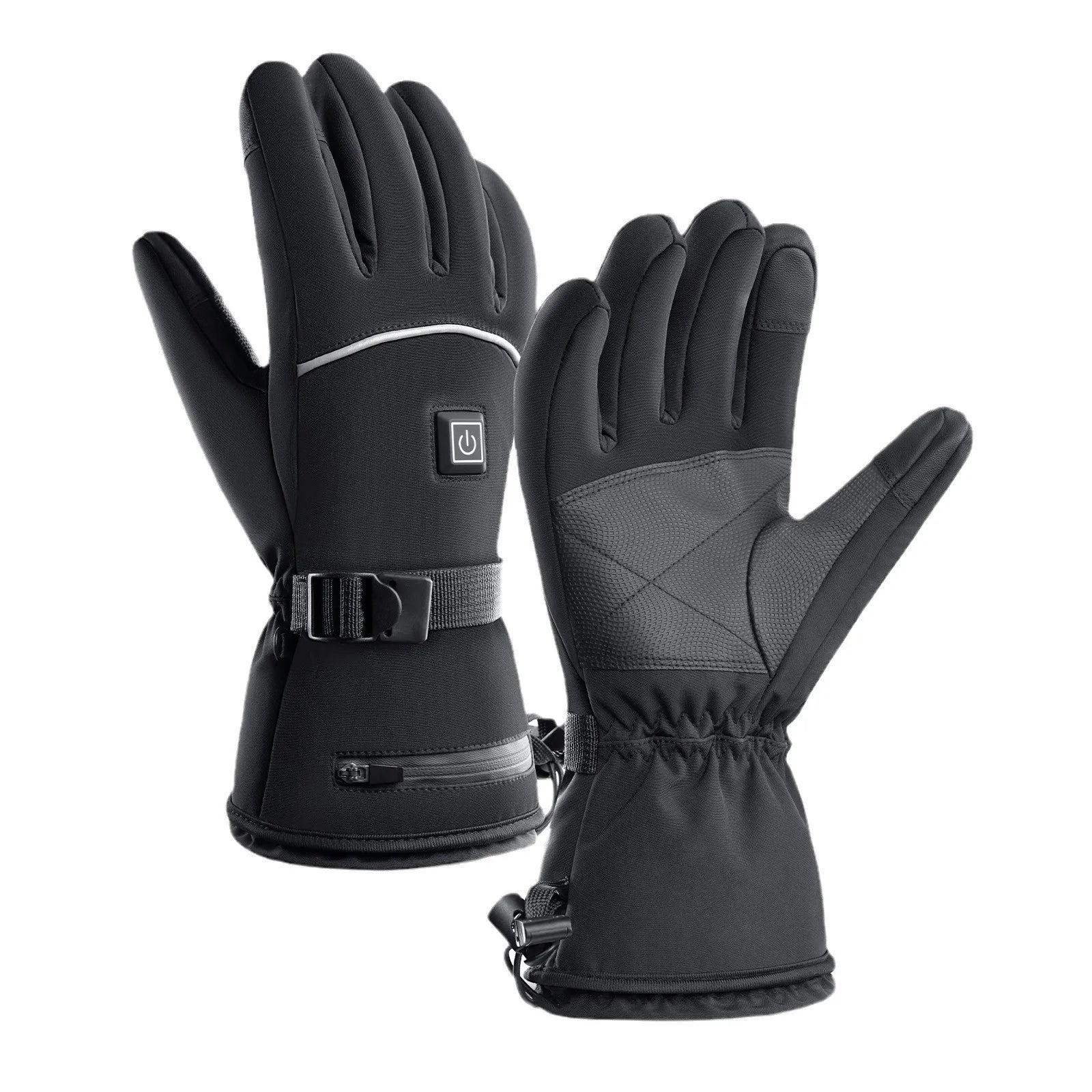 Winter Heated Gloves Rechargeable Electric Motorcycle Snowboard Gloves Touch Screen Sport Ski Glove