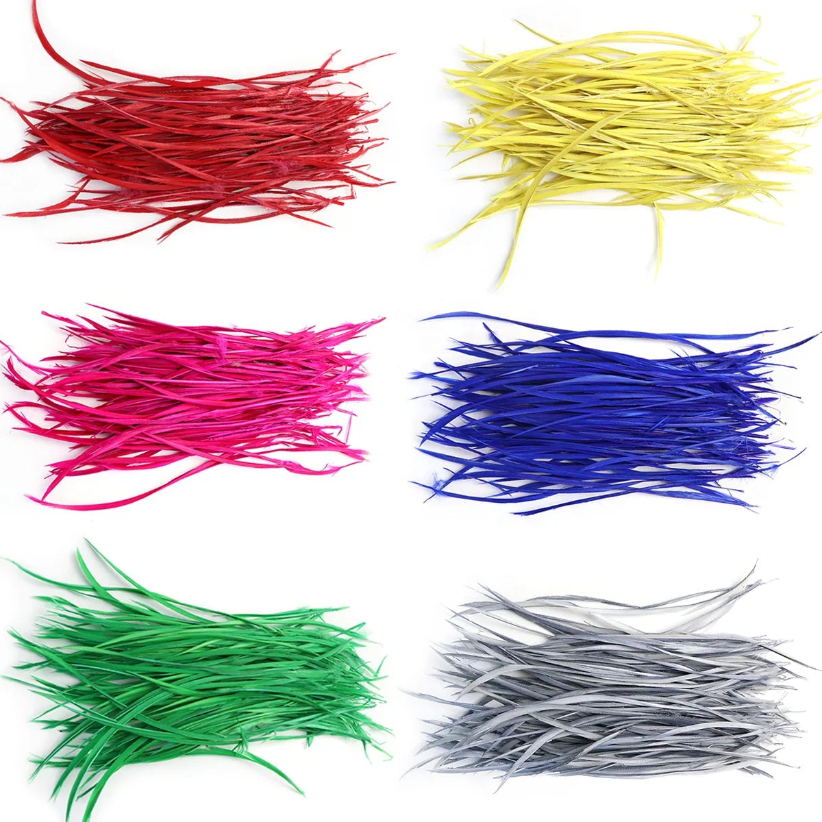Wholesale 6-8 Inches Goose Feathers Beautifully Dyed in Various Colors for Crafts and Decorations