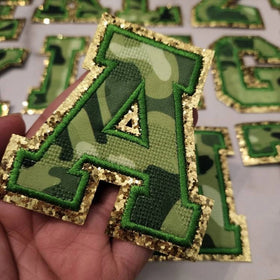 Camo Print Leopard Letters Patch Iron-on Backing for DIY Hat Jacket