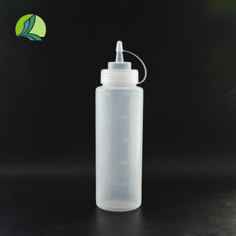 Premium Plastic Translucent Ketchup Squeeze Bottle 500ml16 oz clear Household White Squeeze Bottle Filled Bottle
