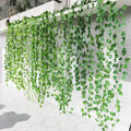 M05 Wholesale 12pcs Flower Garland Vine Grape Artificial Ivy Leaf Plants Vine Plant for Wedding Home Decoration