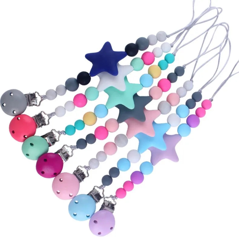 Necklace Accessories Handmade Crafts Bracelet Design Alphabet Beads Food Grade BPA Free Silicone Chew Beads