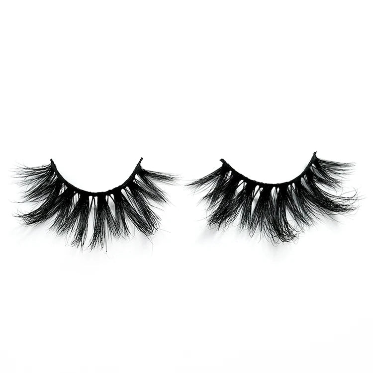 Customized Individual Thick 25mm Mink Eyelashes Vendor Private Label Soft 100% 25 mm 3d Real Mink Lahes Bulk With Customize Box