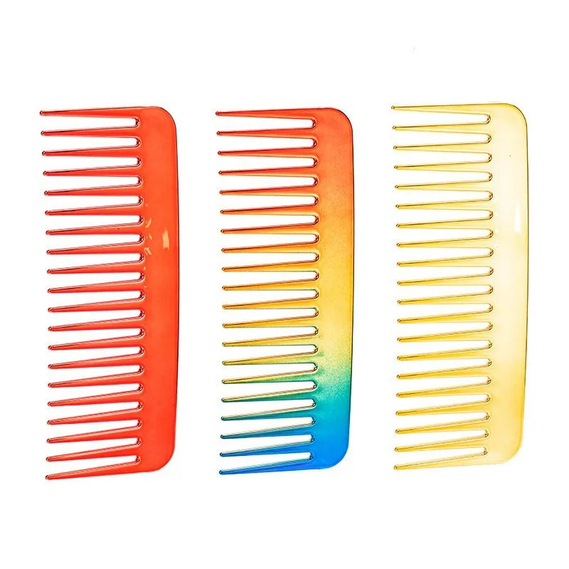 Exquisite Workmanship Salon Round Tooth  Wide Tooth Hair Styling Plastic Comb Hand-held Comb Hair Styling Comb