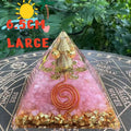 Large 6.5cm Resin Pyramid Decor Spiritual Healing Crystal Obelisk Love Home Office Feng Shui Gift Collection Decoration Ornament
