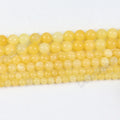 Wholesale Round Natural Yellow Calcite Honey Jade Beads for DIY Jewelry Making 4mm 6mm 8mm 10mm 12mm