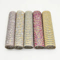 Hot Sale Self-Adhesive 24*100cm Rhinestone Bead Sequin Sheet Iron Designer Rhinestone Trimming Sticker for Clothes Shoes Bags