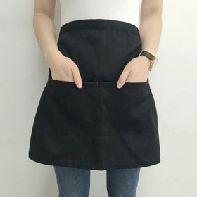 Custom Unisex Heavyweight and Durable Industrial Kitchens Bars and Restaurants Uniform Half Waist Apron