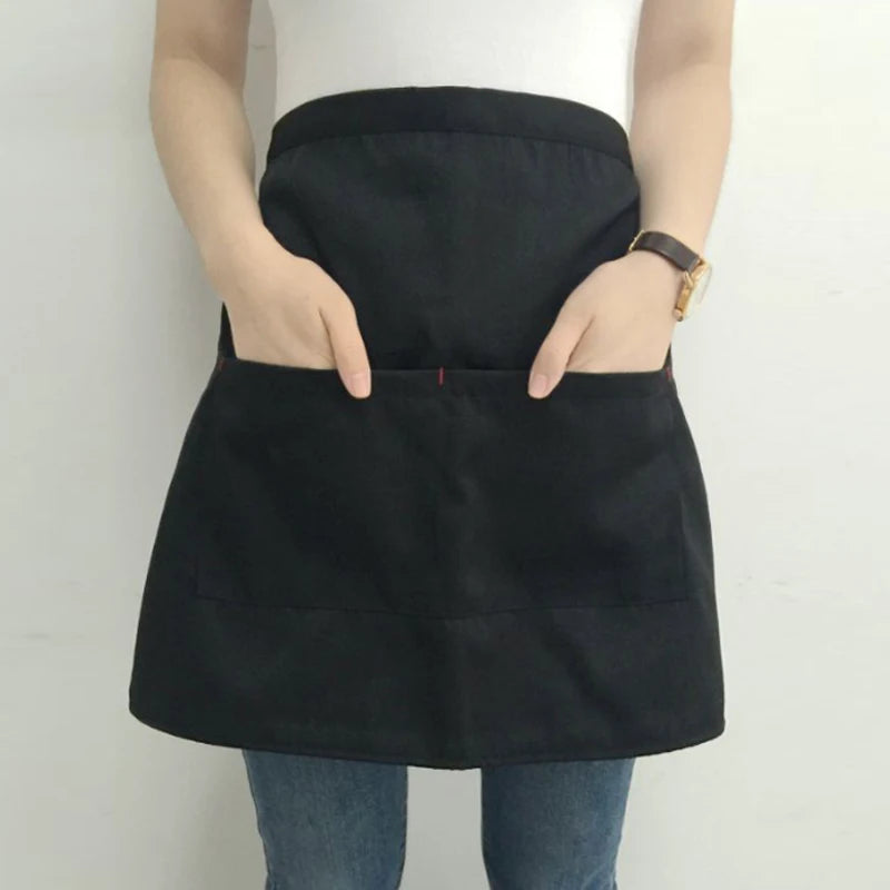 Custom Unisex Heavyweight and Durable Industrial Kitchens Bars and Restaurants Uniform Half Waist Apron