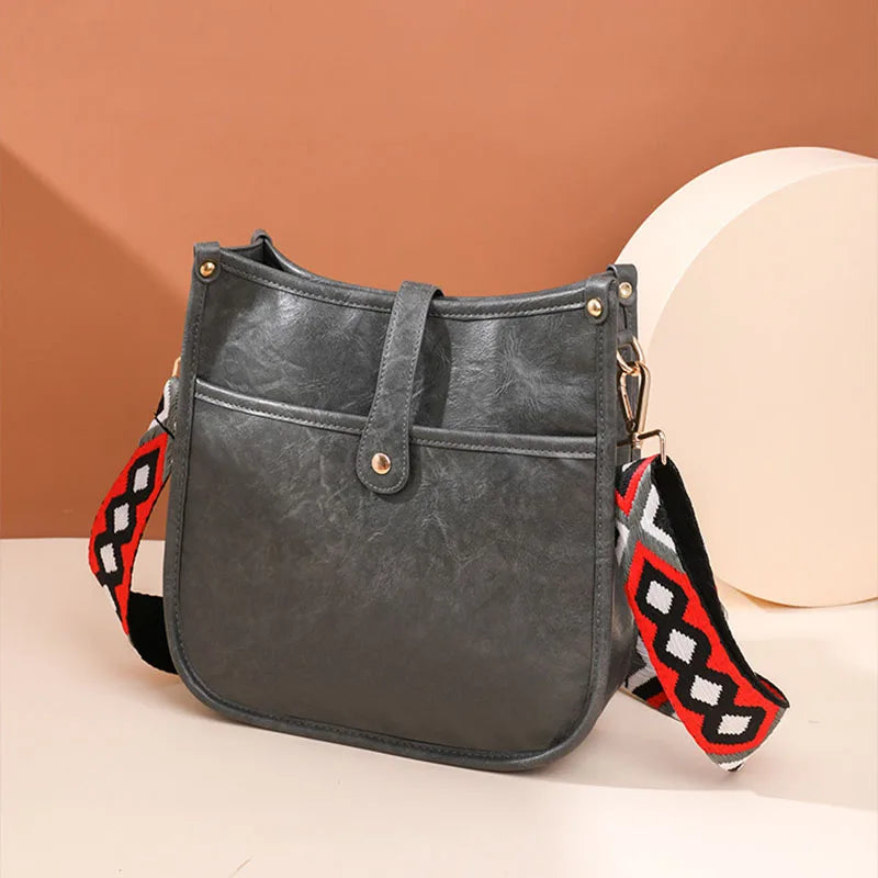 Vintage Pu Leather Ladies Messenger Bags Shoulder Crossbody Women Purse Customize Handbags