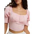 New Fashion Women Lantern Sleeve Short Top Elegant Shirt for Women