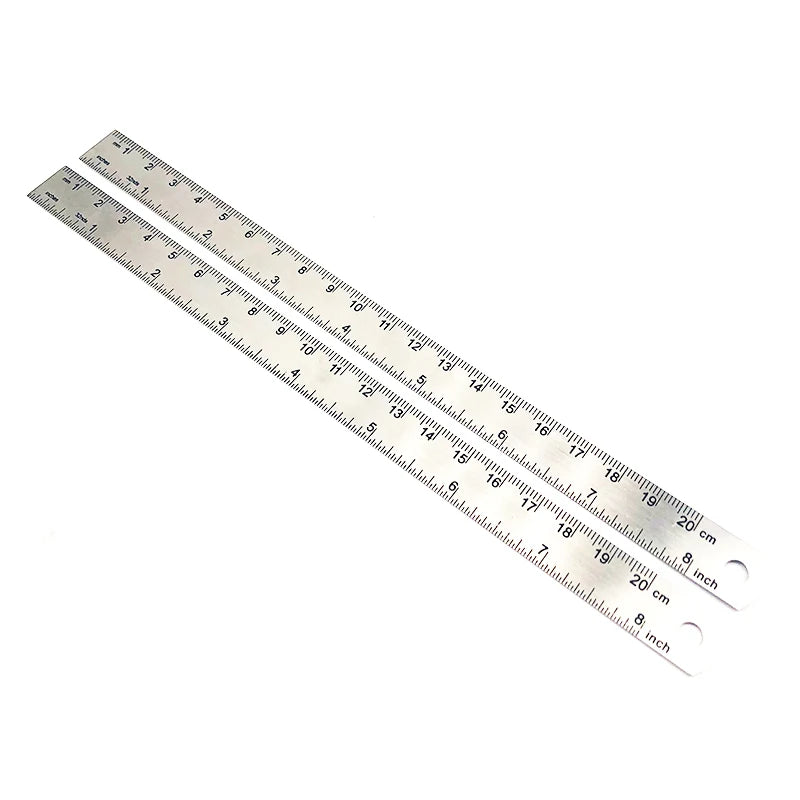 Promotion Thicken Stainless Steel Stationary 8 INCH 20cm Metal Scale Folding Straight Ruler