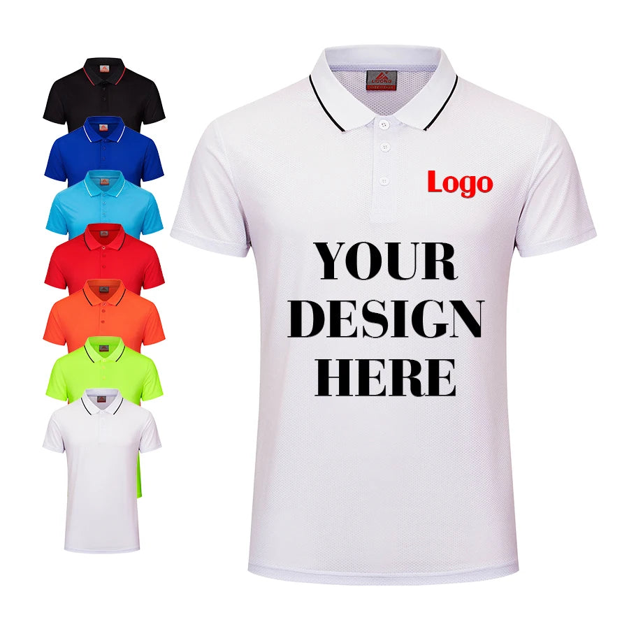 Lidong Custom Men's Quick-Drying for Polo Shirts Loose Fit Soft Short Sleeve with Blank Design Knitted Fabric