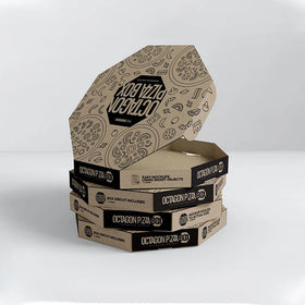 Eco- Friendly Octagonal Design Custom Corrugated Paper Take Out Packaging Pizza Box