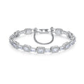 LUOTEEMI  Charm Jewelry Zirconia Tennis Bracelets Classic Square Stone Charm Bracelet Wholesale