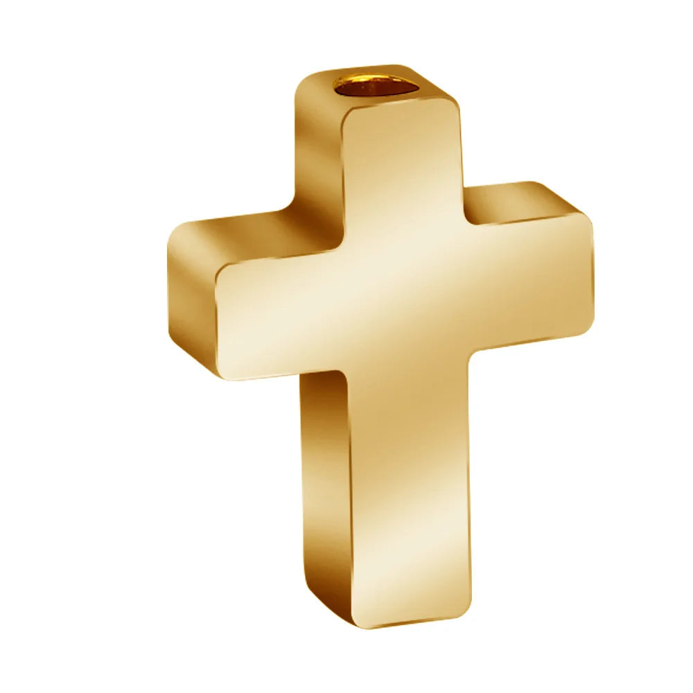 Custom Gold Plated Cross Pendant Stainless Steel for Necklace Anklet Bracelet Jewelry Accessories