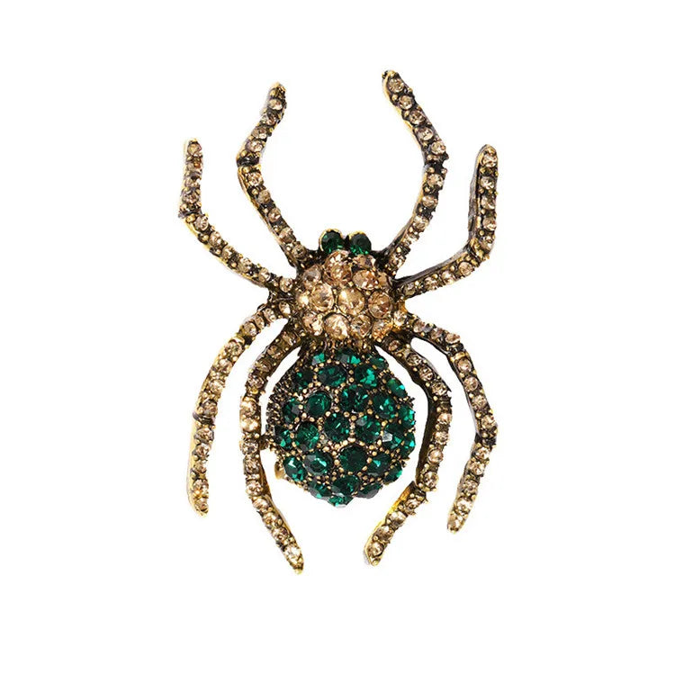 European American Retro Personality Brooch Creative Spider Alloy Costume Jewelry Brooch