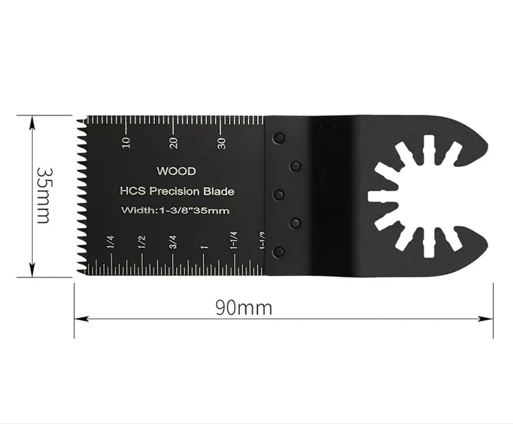 35*40MM Oscillating Multi Tool HCS Saw Blade Quick Release High Carbon Steel Saw Blade for Plastic Wood Soft Metal Cutting