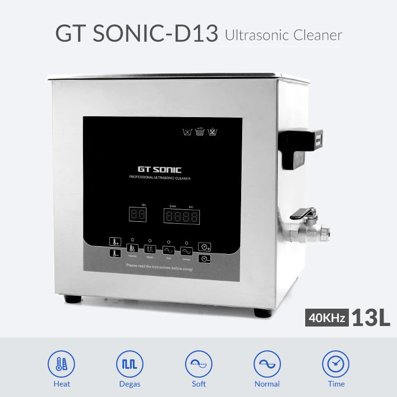 GTSONIC Wholesale 304 Stainless Steel Ultrasound Cleaning 3d Printing Parts Portable Ultrasonic Jewelry Cleaner Retainer Cleaner