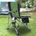 WoQi Hard Arm High Back Lawn Chair Heavy Duty with Cup Fishing  Carry Bag Included Camping Chair
