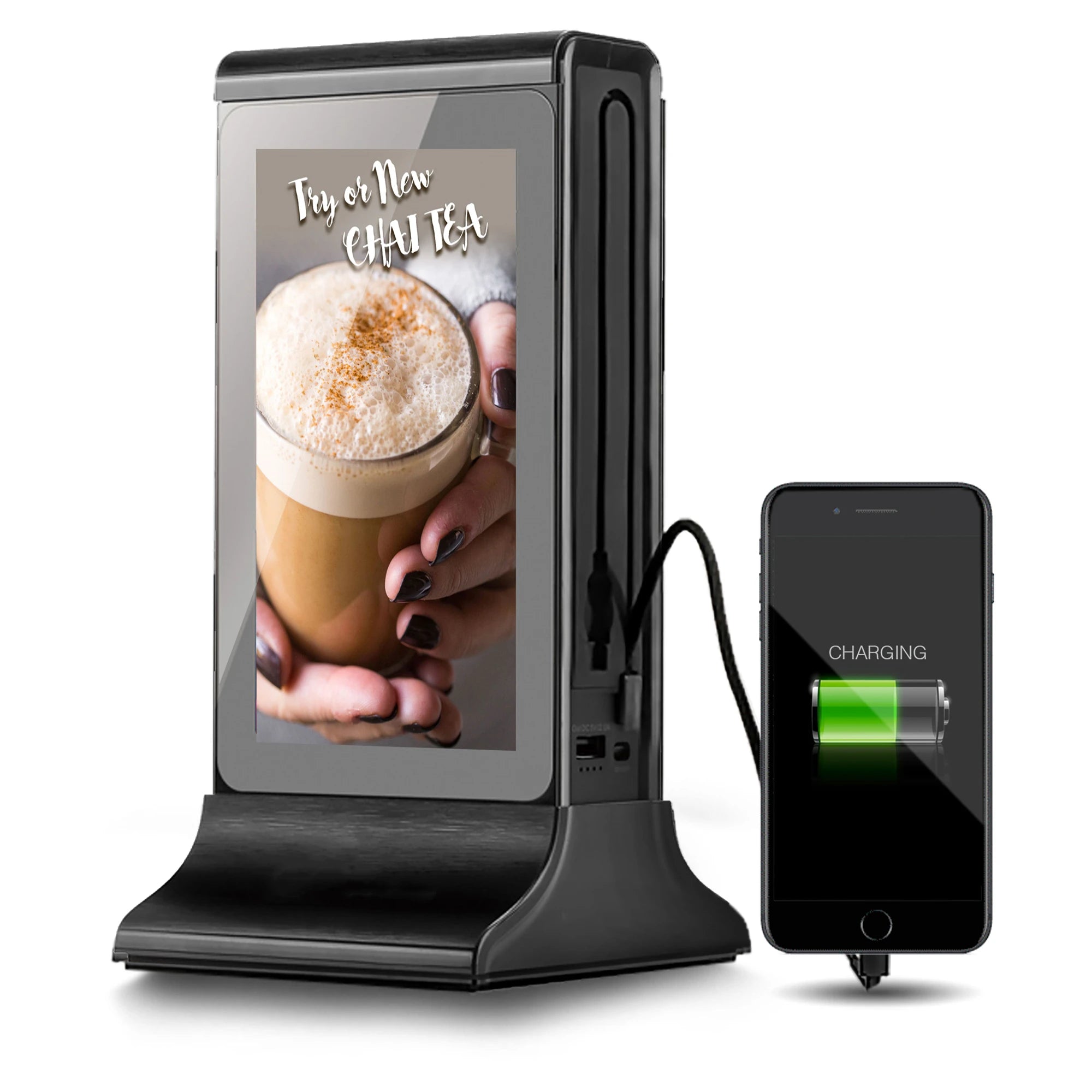 Hot-selling 835SD Double 7 Inch Lcd Android WiFi Touch Screen Indoor Digital Signage Restaurant Kiosk Digital Menu Display
