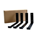 300 X 150 mm Steel Black Powder Coated Wall Brackets for Kitchen and Living Room Floating Shelves