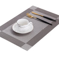 PVC Washable Placemats for Dining Table Mat Non-slip Placemat Foldable Vintage Vinyl Woven Kitchen Placemat