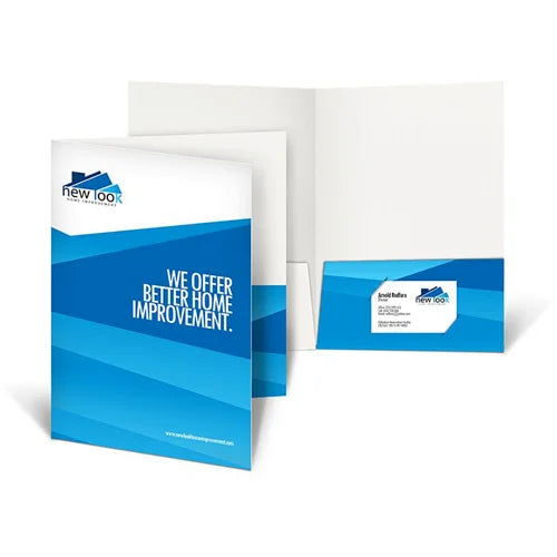 Custom Printing A4 Size Company Document Paper Presentation Folders Pocket Office Business Cardboard File Folder