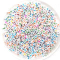 Hot Popular Acrylic 4mm Alphabet Beads Colorful Square Round Flat A-Z Letter Beads for DIY Handmade Craft Educational Toys