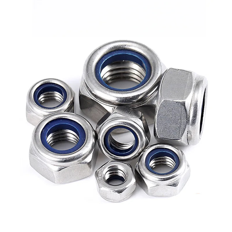 Wholesale DIN985  Ss316 Stainless Steel M3 M56 Nylon Insert Lock Nuts