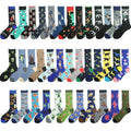 Wholesale Fun Novelty Alien Sloth Dinosaur Graphic Socks Funky Funny Cotton Crew Socks for Men