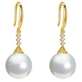 SC Fashion Long and Short Design Ear Hook Temperament Acrylic Earrings Elegant 925 Silver Plated Pearl Dangle Earrings for Women