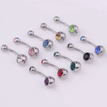 Wholesale Fashion Stainless Steel Belly Ring Silver Plated Elegant Body Jewelry Navel Ring Belly Button for Women Men