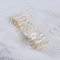 Best Selling Zhuji Luxury Design Freshwater Pearl Bracelet White Pink Natural Biwa Shape with Diamond for Wedding or Gift