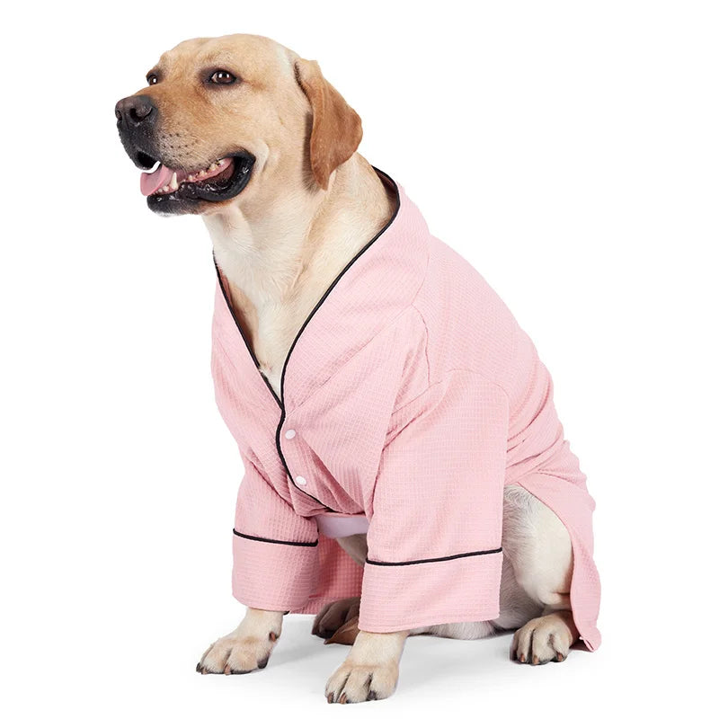 Import Dog Clothes China Polyester 2023 Spring Luxury Designer Pet Dog Spa Pajamas Bathrobe Clothes for Small Medium Large Dogs