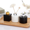Stock 100ml 120ml 150ml White and Black Colored Reed Diffuser Glass Perfume Bottles with Screw Cap