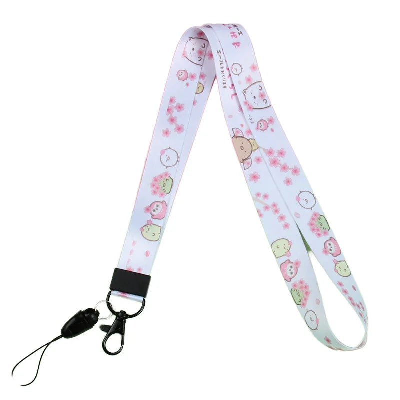 Wholesale Cute Anime Neck Strap Lanyard Keychain Badge Holder with ID Card Pass Jewelry Accessories Wholesale Polyester Lanyard