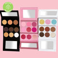 Custom logo High Pigmented Contour Highlighter Blush Palette Bronzer Shimmer pink Vegan Cruelty Free Blush Palette