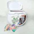 Eco-Friendly 5 in 1 Laundry Detergent Pod Plant Based Faster Dissolution No Phosphorus Bleach-Free Detergent Booster With Enzyme
