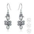 Gothic Punk Style High Quality 925 Sterling Silver Material Vintage Jewelry Dragon Knot Drop Earrings for Women