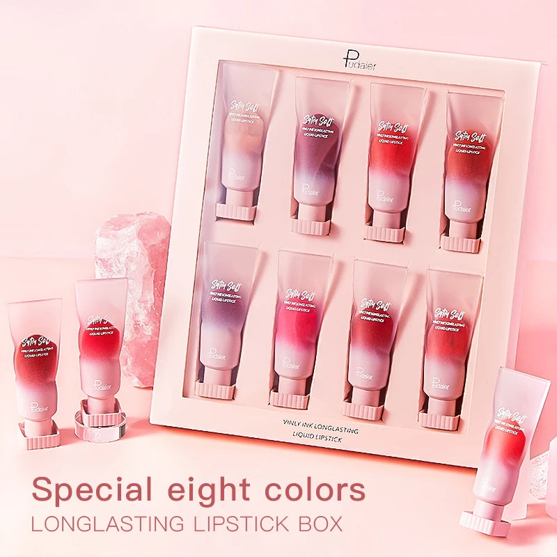Wholesale Besting Selling 8-color Velvet Matte Liquid Lipstick Set Private Label Long Lasing Waterproof Liquid Lipstick