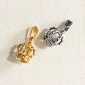 Hot Sell Crown Charms Gold Plated Stainless Steel Ladies King Crown Pendant Bead Metal Fashion Luxury Crown Pendant Jewelry
