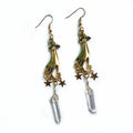 New Nordic Exquisite Viking Hand-made Star Pendant Earrings Victorian Handmade Ear  Irregular Crystal Jewelry