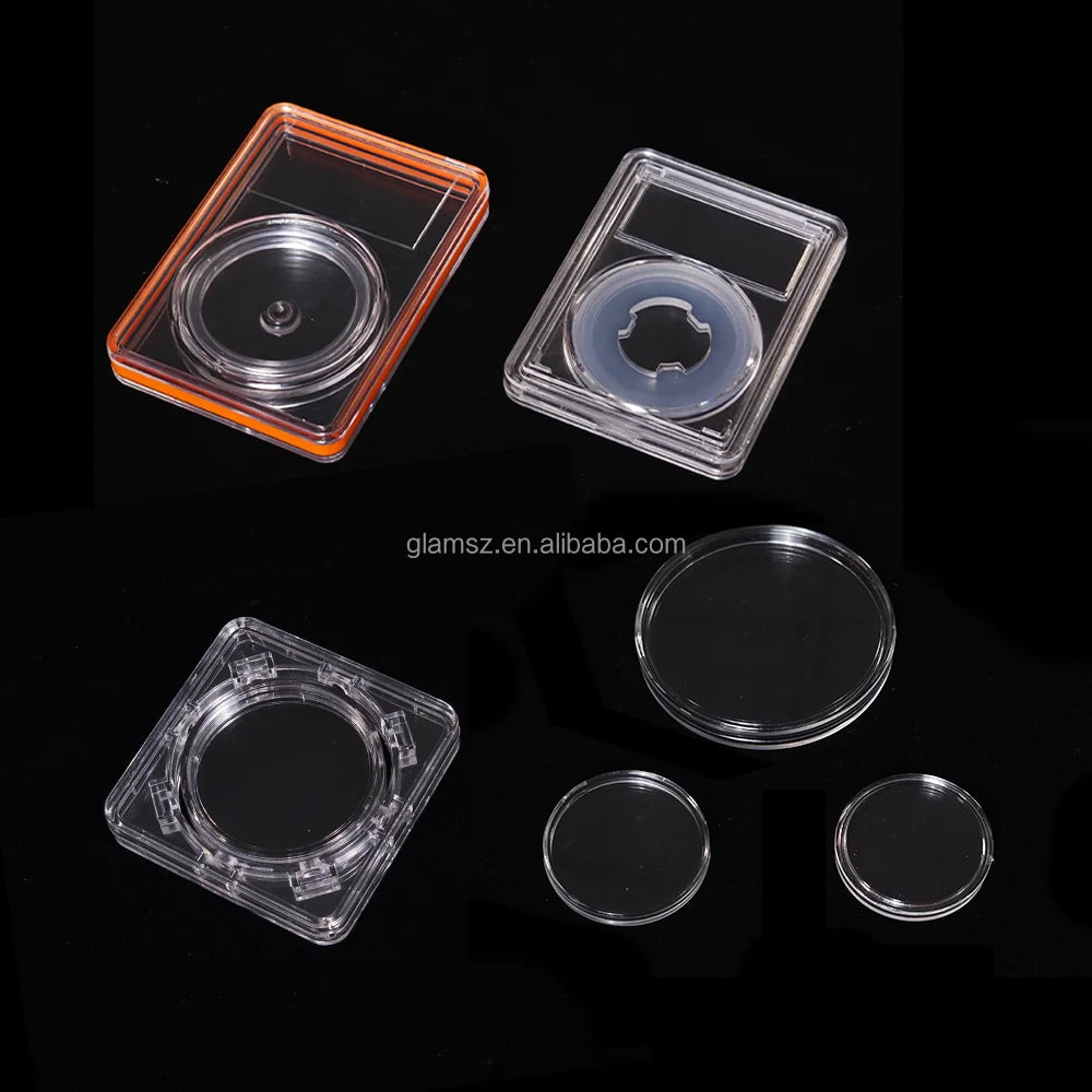 Grated 1 Ounce Tamper Proof Color Wholesale Plastic 19mm Acrylic Custom Coin Slab Holder Commemorative Coin