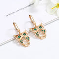 Chic Kawaii Owl Jewelry 18k Gold Plated Earring Cz Big Hanging Dangling Statement Bold Anti Allergy Joyas for Women Girls