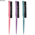 Wanmei Professional Salon Custom Logo Hairbrush Styling Plastic Rat Tail Nylon Boar Bristle Hairdressing Teasing Brush