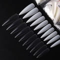 Misscheering 500pcs Nail Tips ABS Transparent Natural Color Sharp Full Cover Long Pointed False Nails Woman Fingernails Tips MegaBDM